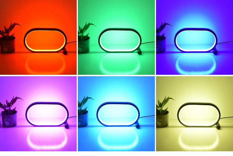 Usb Plug-In Lamp Oval Acrylic Lamp Touch Control - Image 9