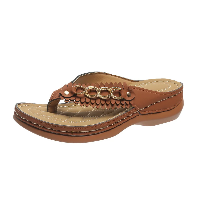 Summer Women Wedge Sandals with Chain Anti-Slip - Image 9