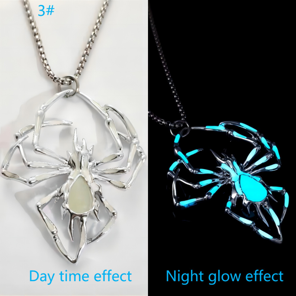 Halloween Creative Stereo Luminous Spider Necklace - Image 7