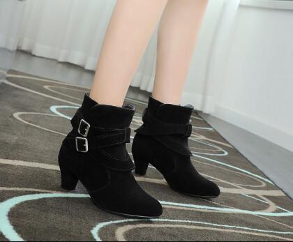 Winter Autumn Leather Casual Women High Heels Pumps - Image 10