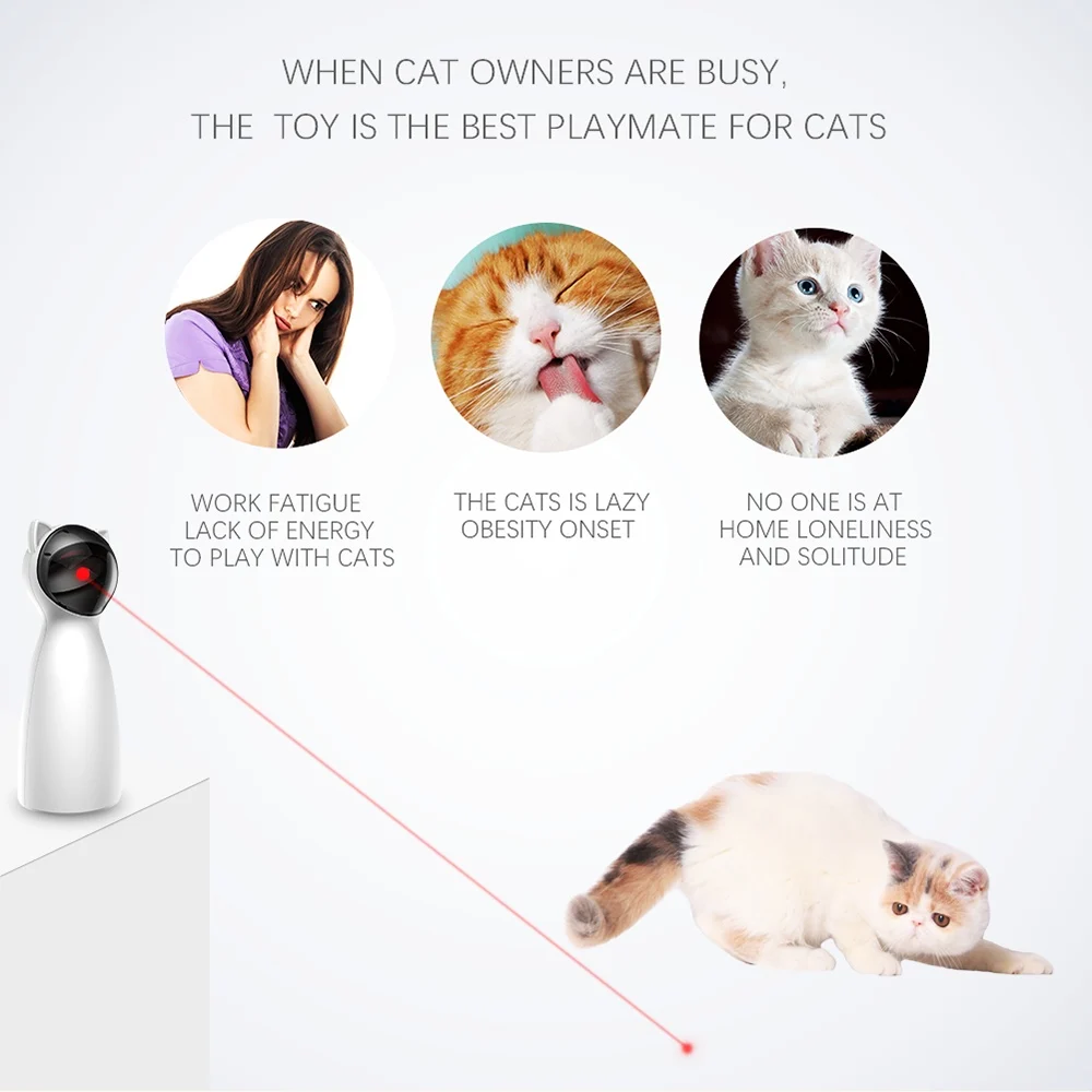 Creative Cat Pet LED Laser Funny Toy Smart Automatic - Image 3