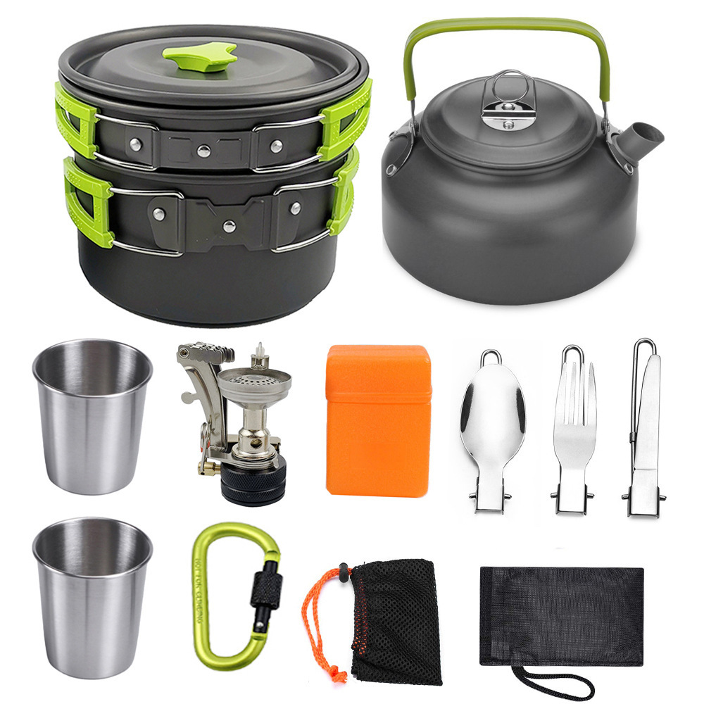 Camping Cookware Kit Outdoor Cooking Set Aluminum - Image 4