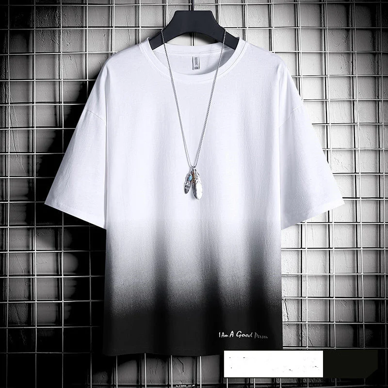 Hong Kong style loose T-shirt men - Image 8