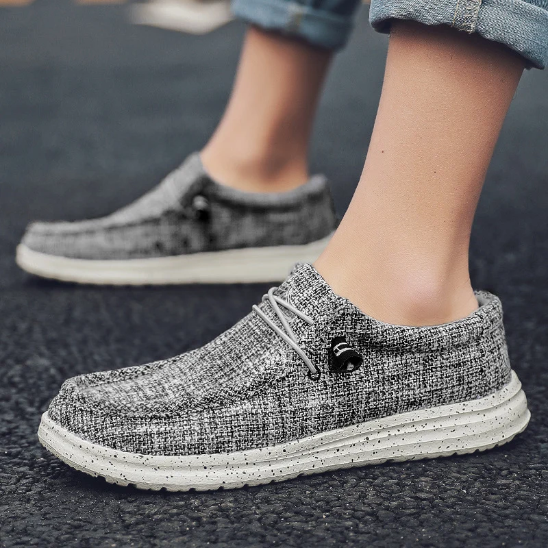 Men Loafers Fashion Canvas Shoes - Image 5