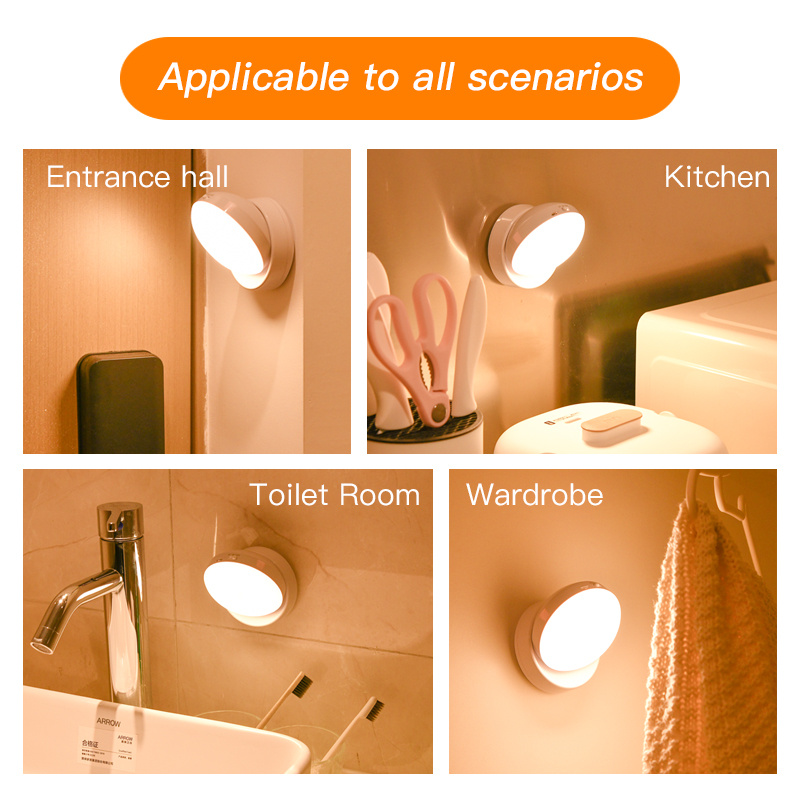 Rotating Motion Sensor Night Light – Wireless, for Closets & Hallways - Image 6