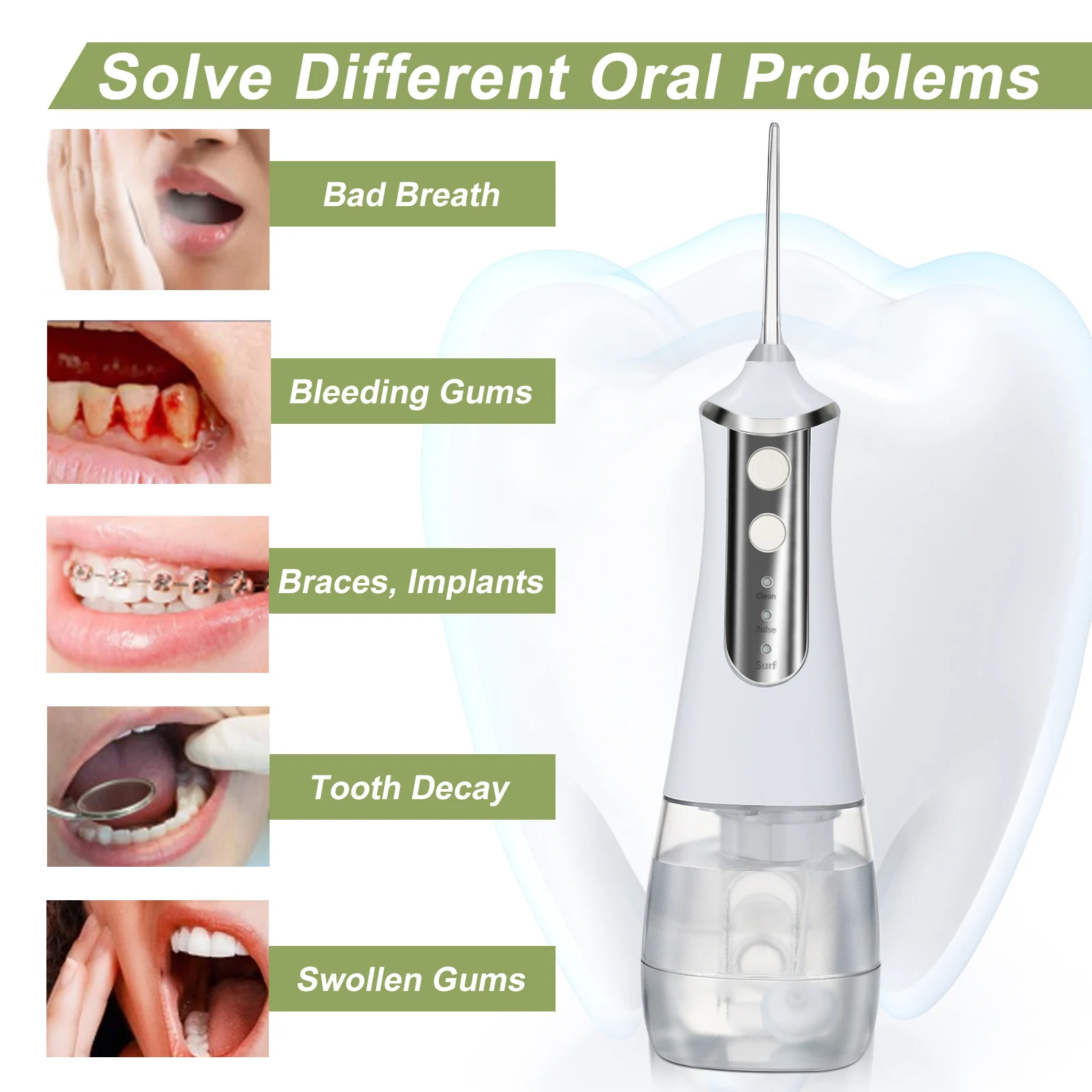 3 Modes Oral Irrigator USB Rechargeable Water Floss - Image 2