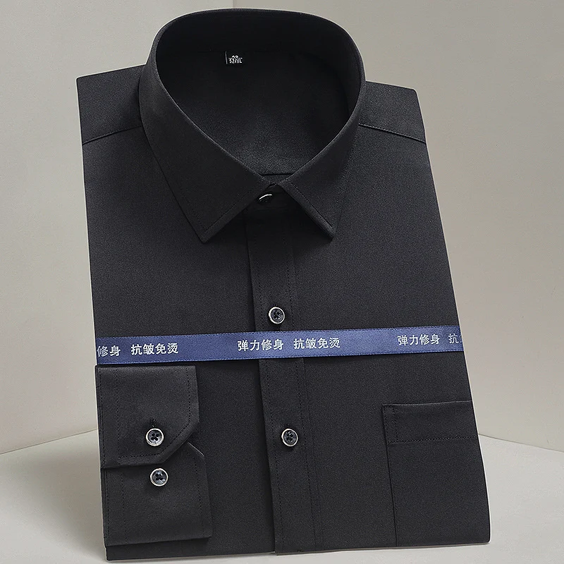 Work Clothes Mercerized Stretch Shirt For Men - Image 8