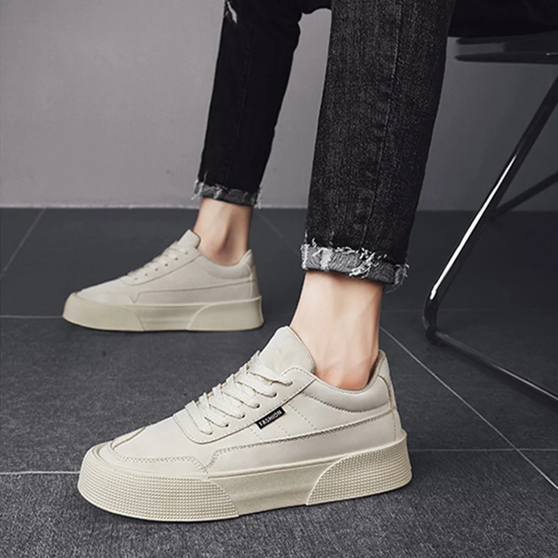 Casual Board Flat Shoes Men Breathable Thick-soled - Image 2