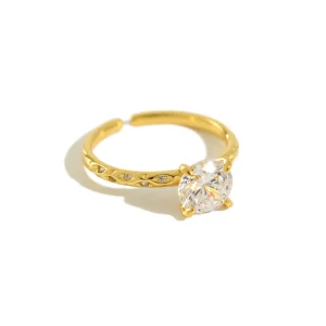 925 Silver AAAA Zircon Rings Minimalist Big Zircon