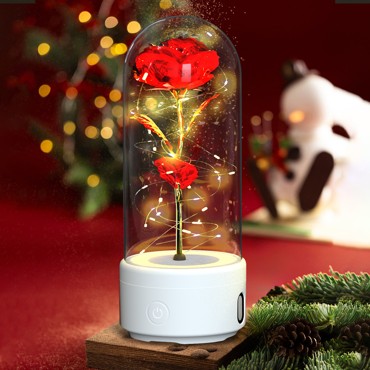 Creative 2 in 1 Rose Flowers LED Light and - Image 8