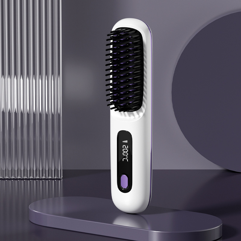 2 in 1 Straight Hair Comb Wireless Hair Straightener - Image 9