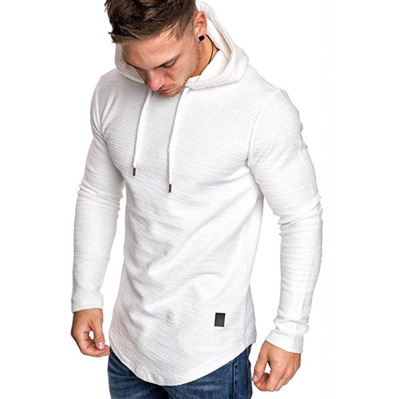 Men Hoodie Sweatshirt Casual Long Sleeve Slim Tops Gym - Image 5