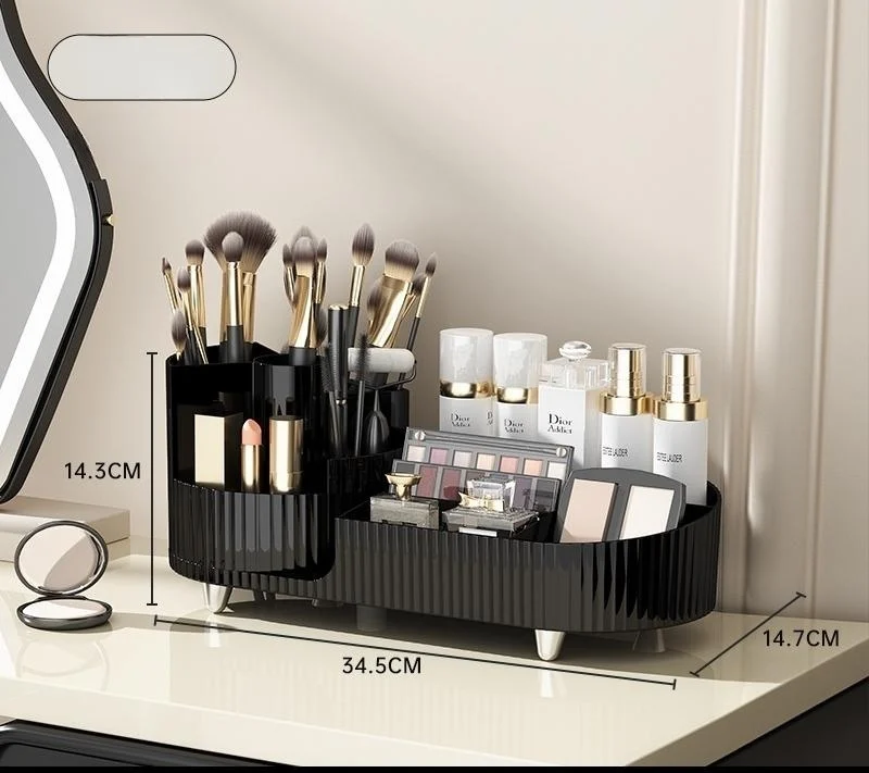 Cosmetics Storage Box Rotating Pen Holder Dresser Table - Image 5
