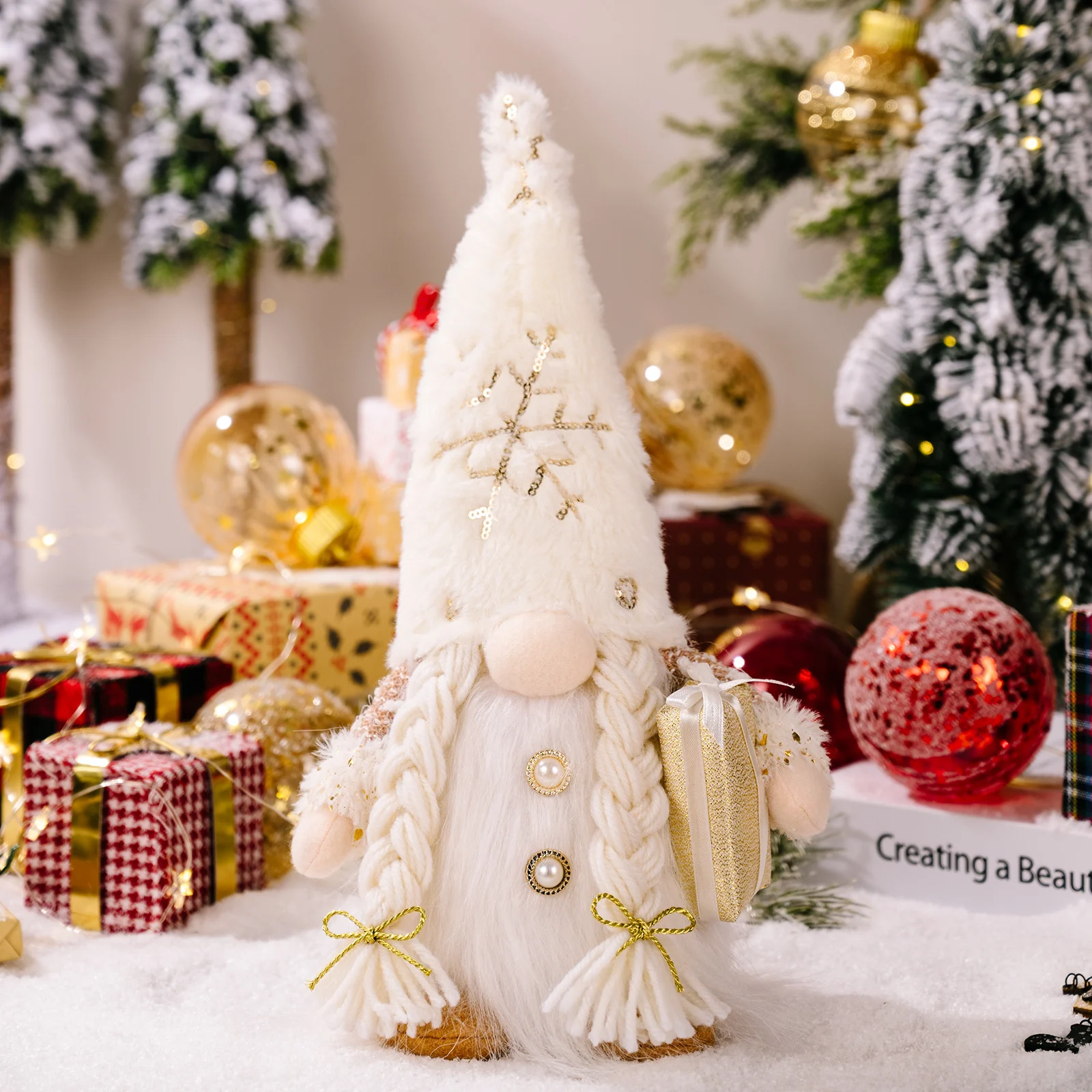 Christmas Fabric Decorative Faceless Doll Ornament - Image 9