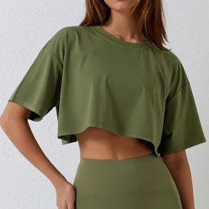 Outdoor Sports Short Sleeve Blouse Yoga Clothes For Women
