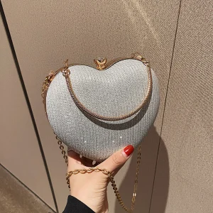 Fashion Chain Crossbody Explosion Handheld Peach Heart