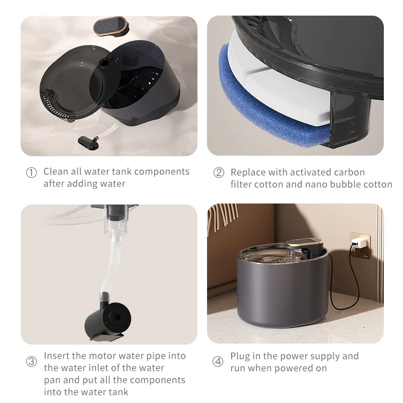 Automatic Pet Cat Water Fountain Mute Water Feeder Bowl - Image 3
