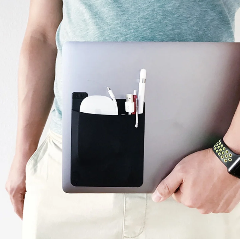 Adhesive Laptop Back Storage Bag Laptop Organizer - Image 5