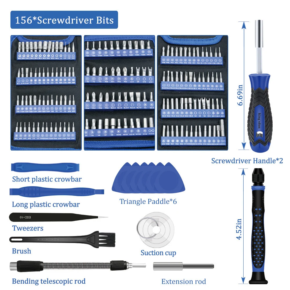 170 Piece Screwdriver Set Multi Function Repair - Image 4
