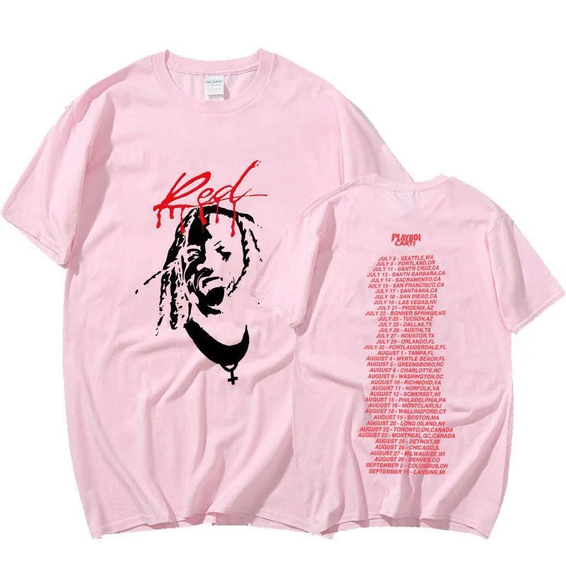 Red Printed T-shirt Men - Image 5