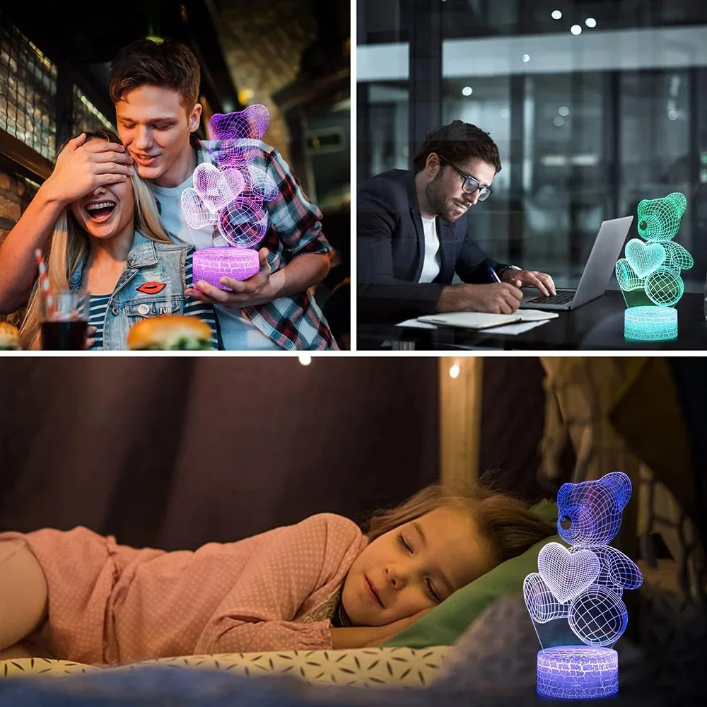 3D Lamp Acrylic USB LED Night Lights Neon Sign Lamp - Image 5