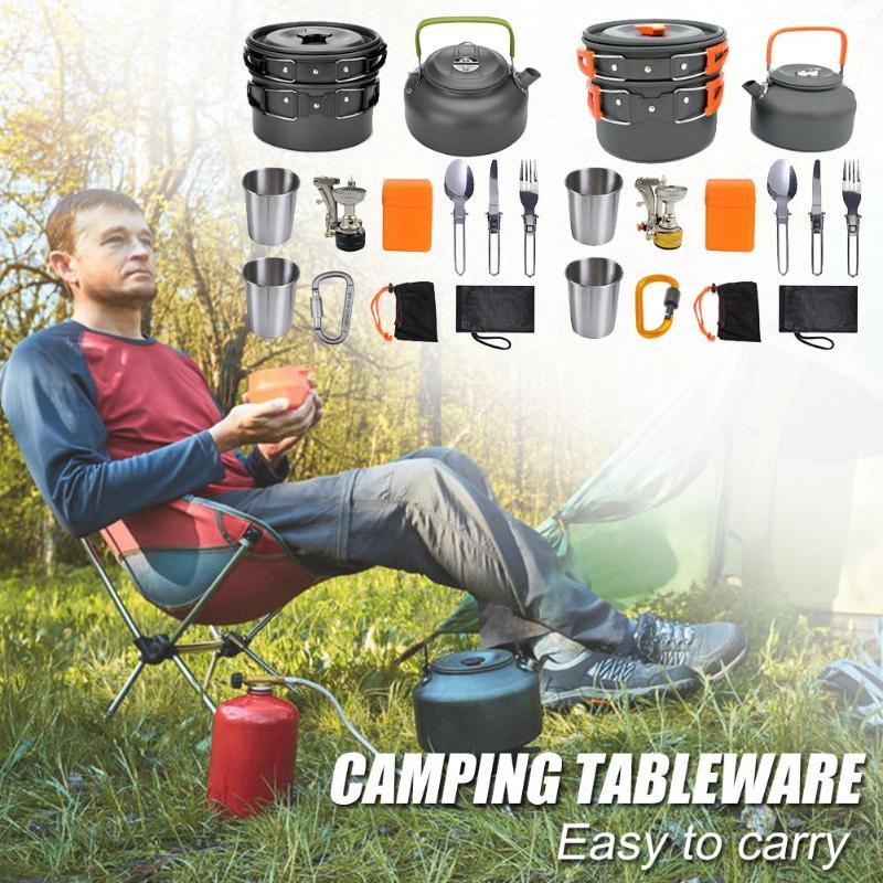 Camping Cookware Kit Outdoor Cooking Set Aluminum