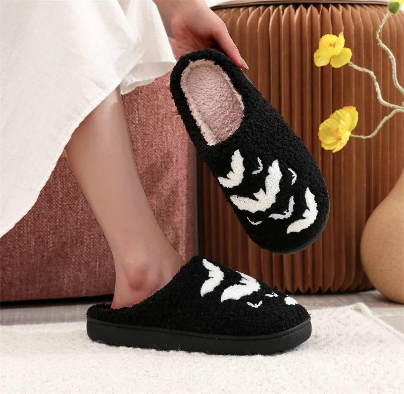 Funny Bat Slipper Halloween Pumpkin Flat Indoor House - Image 6