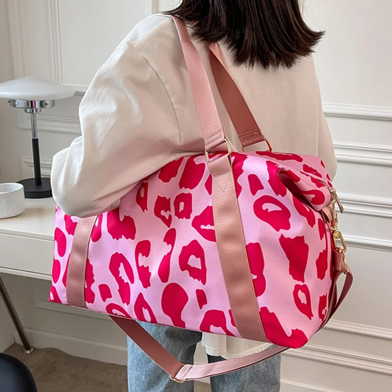 Women Travel Duffel Bag Cow Pattern Handbag Fitness - Image 6