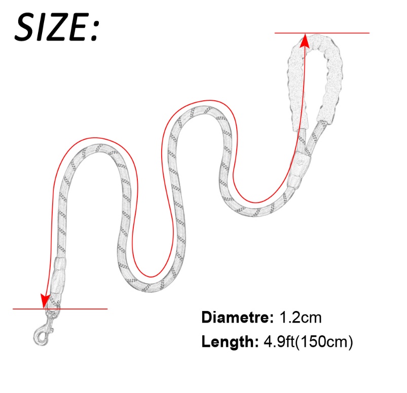 Reflective Dog Leash Nylon Pet Dog Leash Rope for Small - Image 4