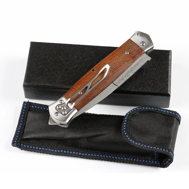Handmade VG10 Damascus Steel Pocket Folding Hunting - Image 3