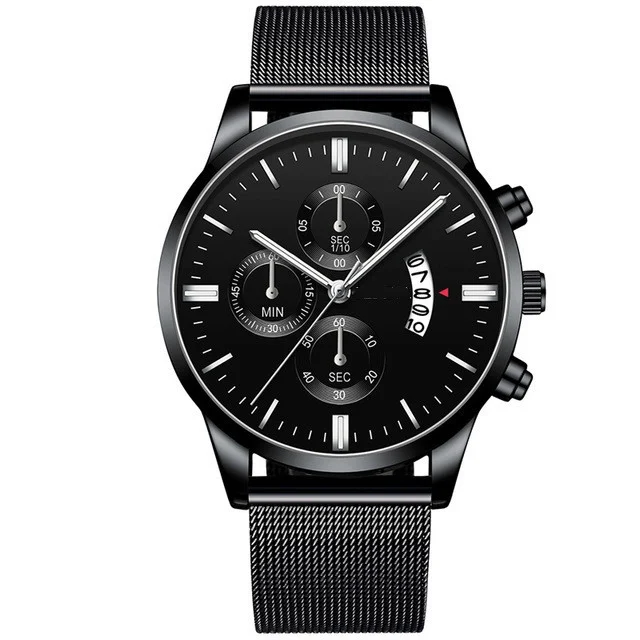 Mens Business Luxury Watches for Men Mesh Band Quartz - Image 9