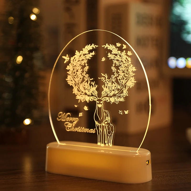 LED Fairy String Lights Battery USB 3D Santa Claus Tree - Image 5