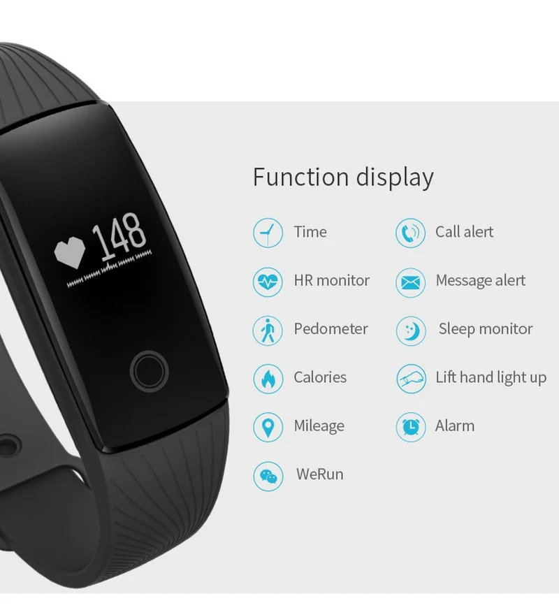 Smart Band Smartband Pulsmesser Armband Fitness Flex - Image 3