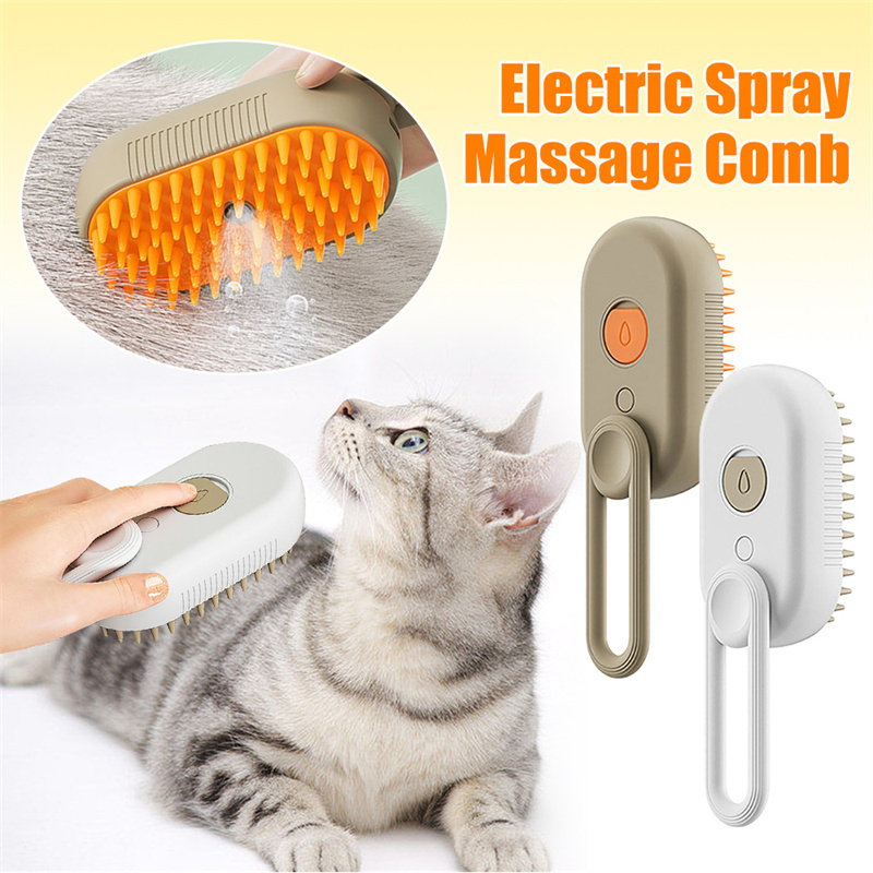 Cat Steam Brush Steamy Dog Brush 3 in 1 Electric Spray