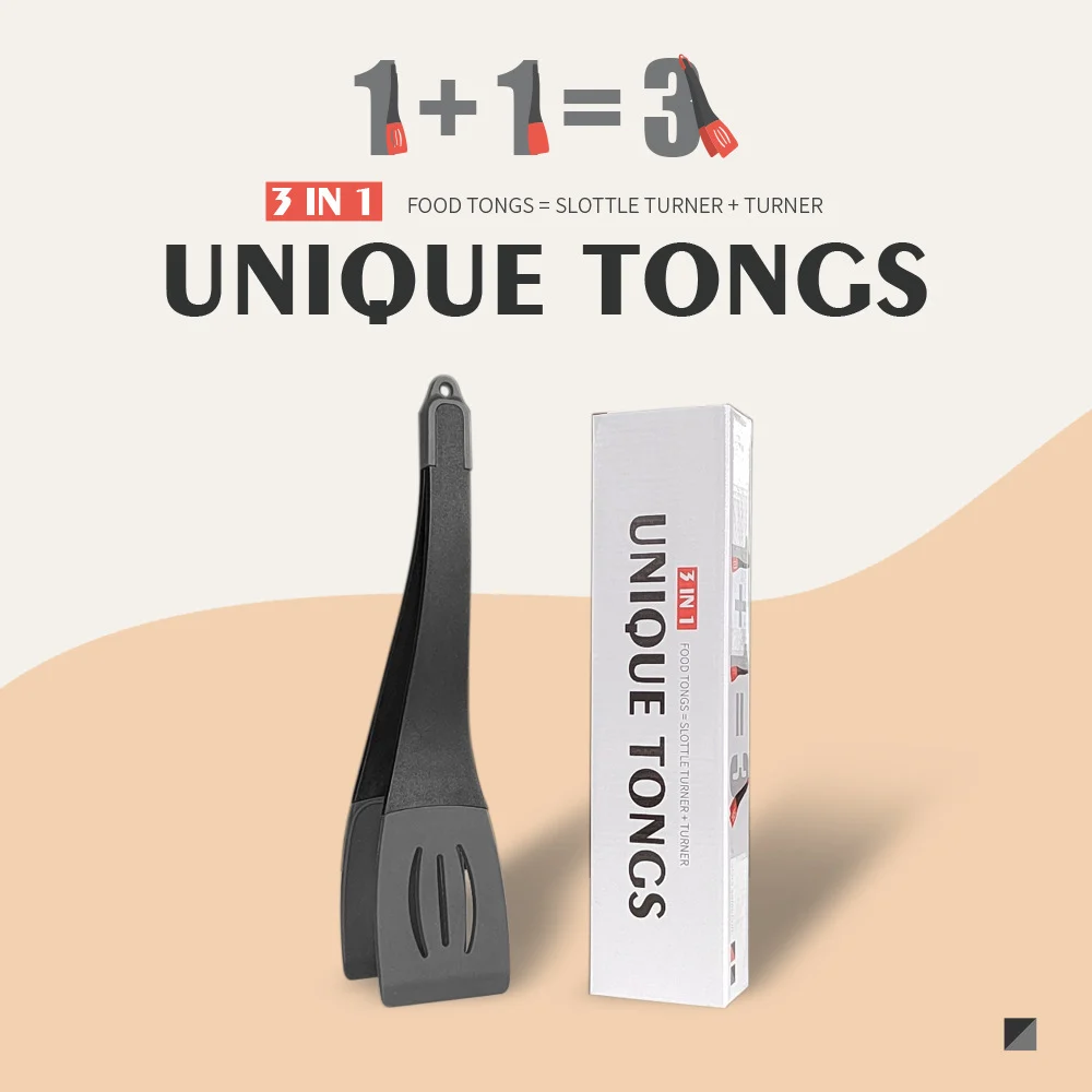 3 in 1 Frying Spatula Clip Silicone Food Clip Frying - Image 9