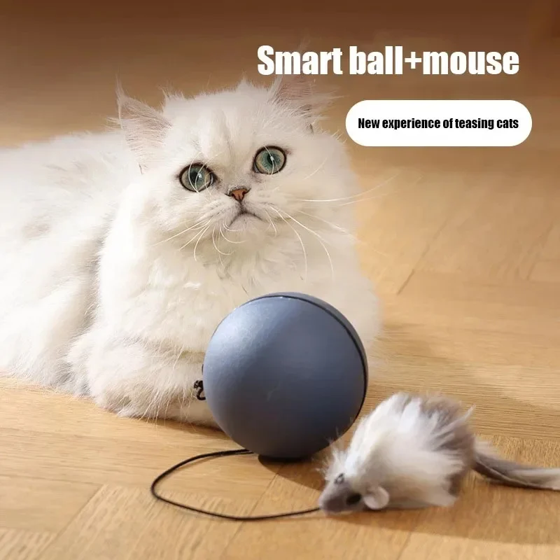 Cat Toys Mouse Teaser Ball Funny Moving Toy for Pets