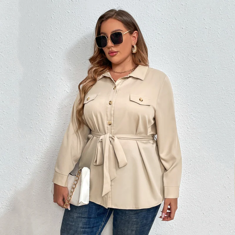 Plus Size Fat Women Blouse Shirt Ladies Tops - Image 10