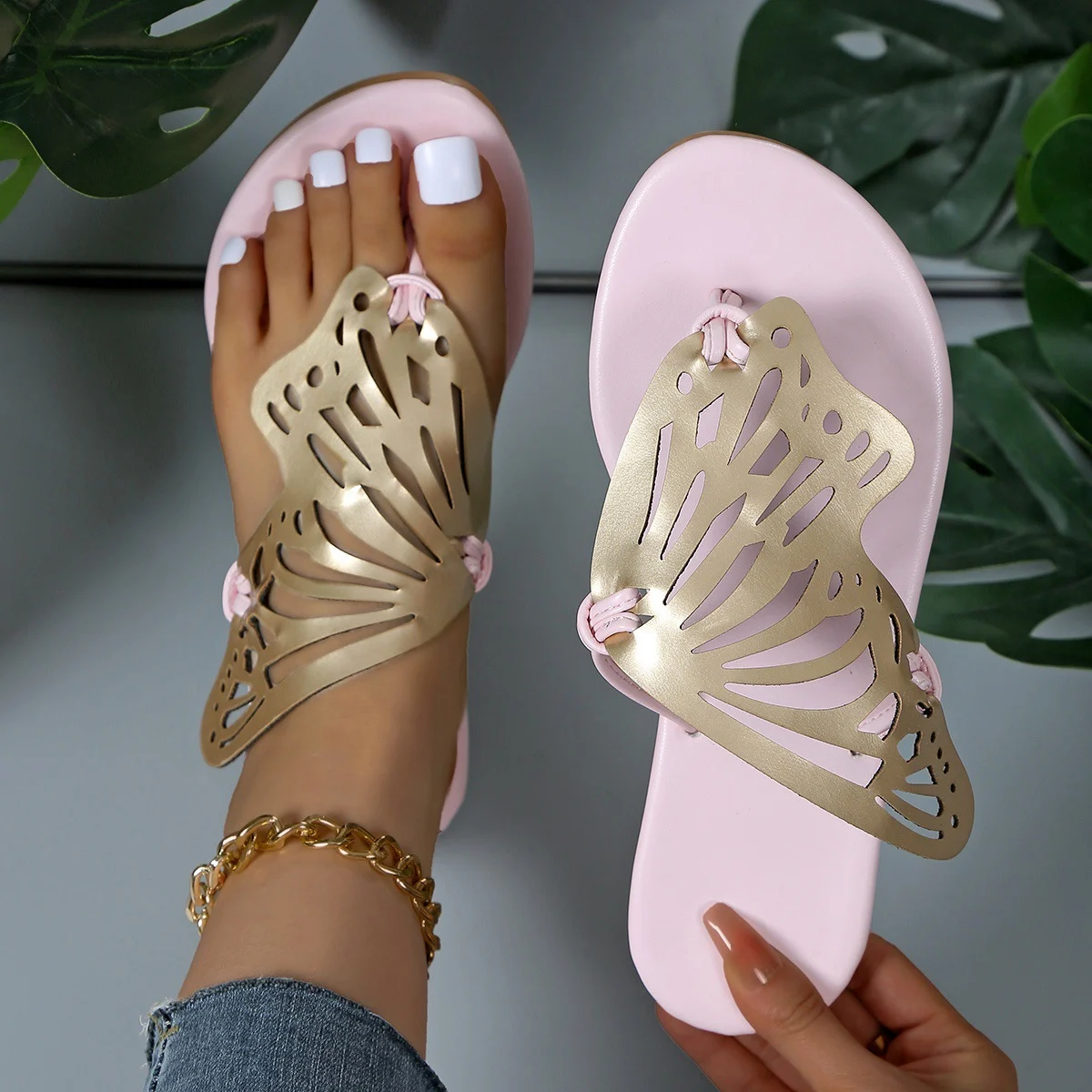 Fashion Hollow Butterfly Flip-Flops Summer Sandals for - Image 4