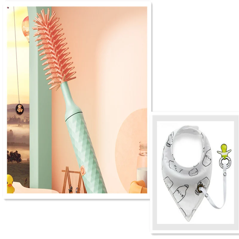 Electric Silicone Bottle Brush 360 Degree Rotating Baby - Image 9