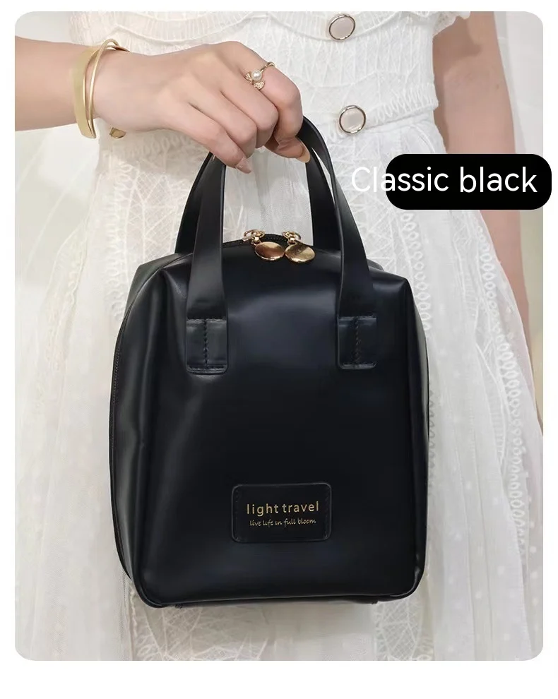 Shell Shape PU Leather Cosmetic Bag Waterproof Letter - Image 9
