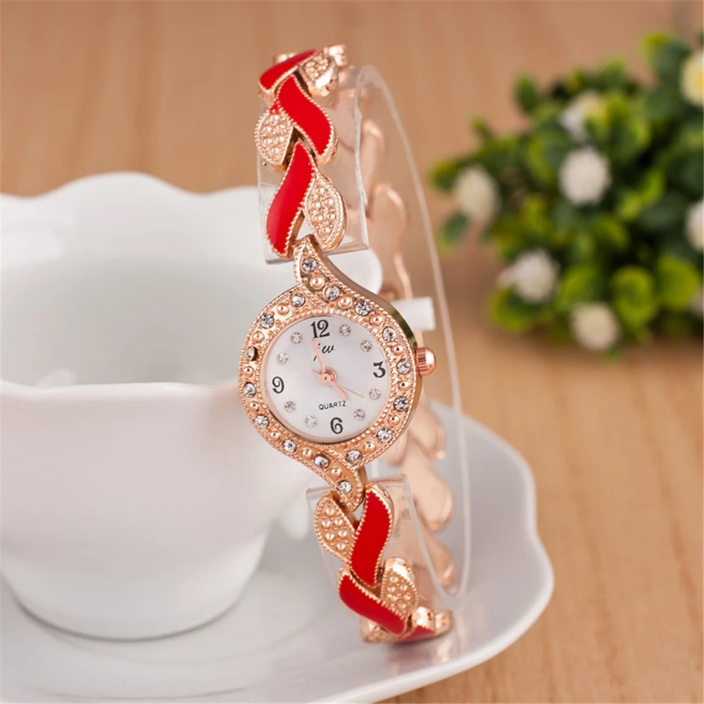 Leaf bracelet quartz wrist watch - Image 8