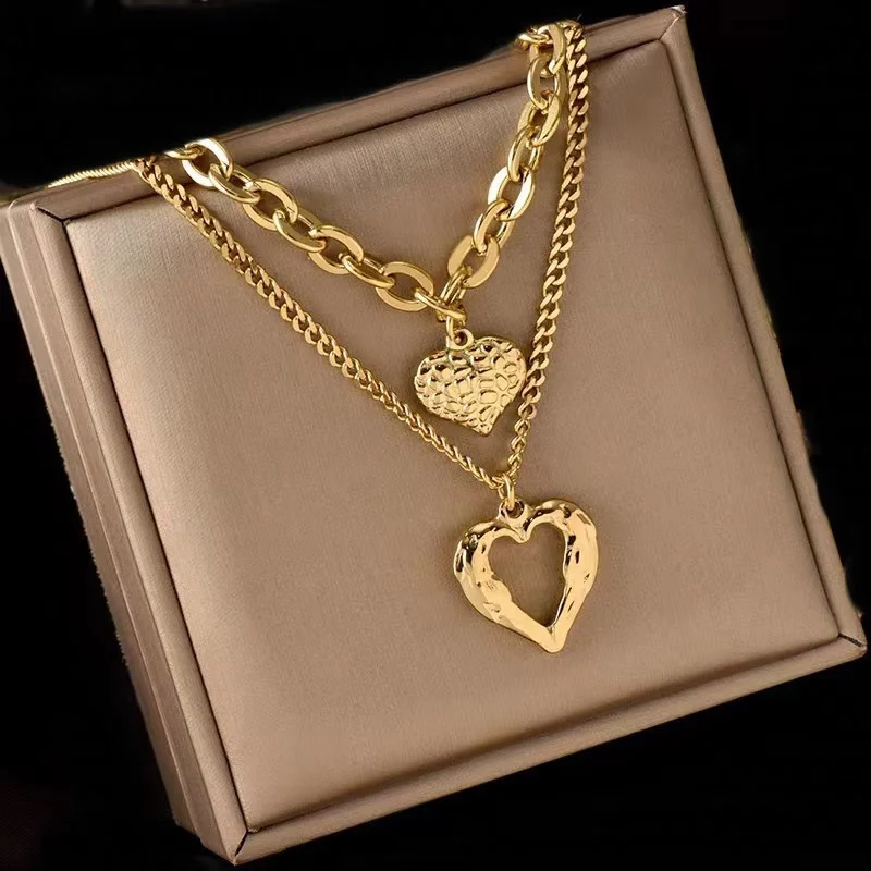 Titanium Steel Angel Wings Love Necklace Irregular