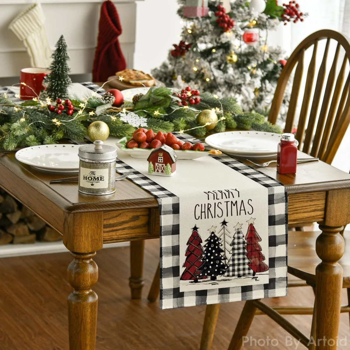 Christmas Trees Merry Xmas Table Runner - Image 5