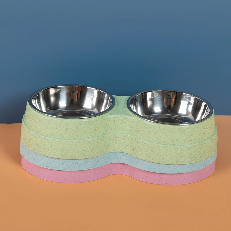 Double Pet Bowls Dog Food Water Feeder Stainless Steel - Image 6