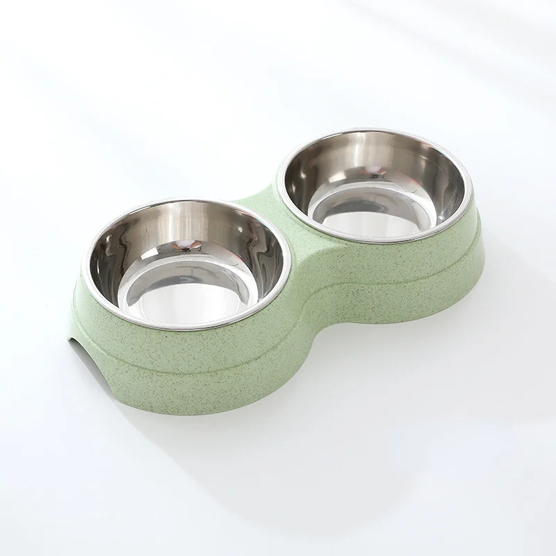 Double Pet Bowls Dog Food Water Feeder Stainless Steel - Image 7