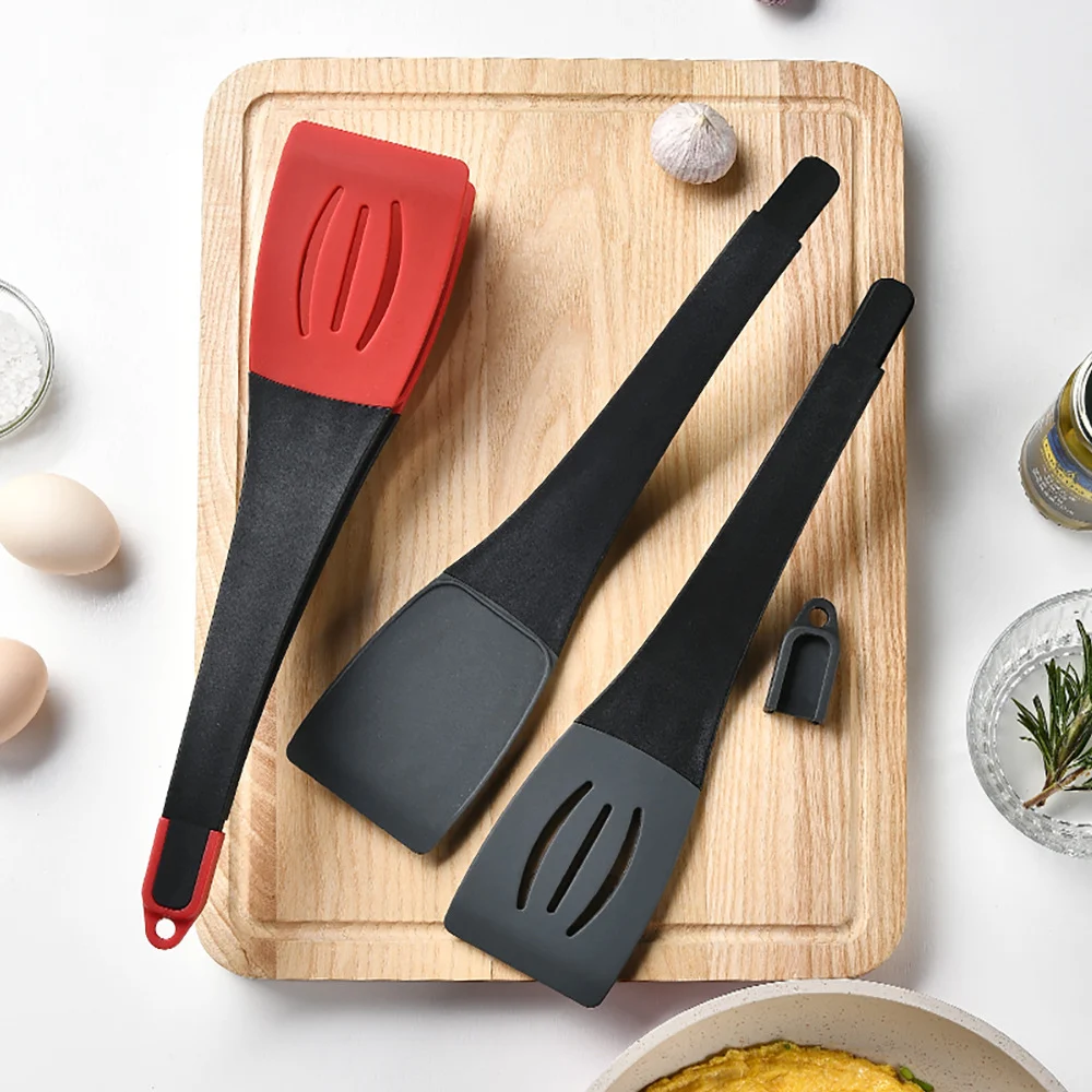 3 in 1 Frying Spatula Clip Silicone Food Clip Frying - Image 6