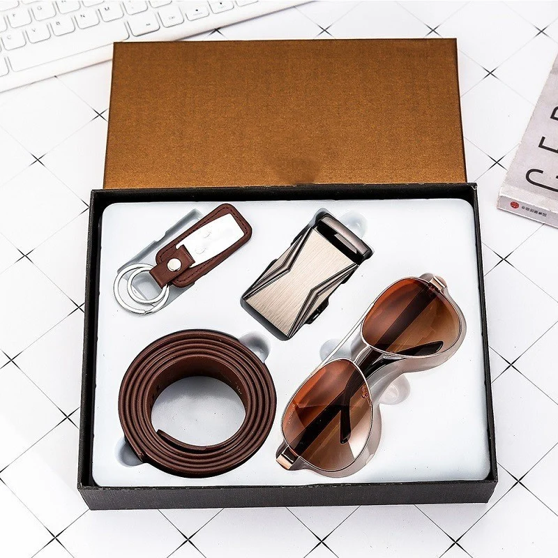 Business Belt Wallet Wrist Watch Pen Gift Box Set for - Image 9