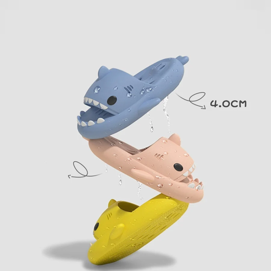 Shark Slippers with Drain Holes Shower Shoes for Women - Image 10