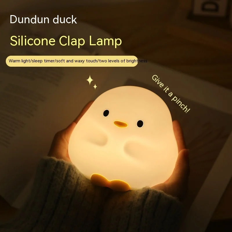 Cute Duck LED Night Lamp Cartoon Silicone USB - Image 5