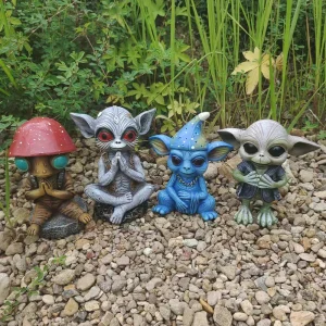 Halloween Garden Decoration Alien Statue Garden Garden